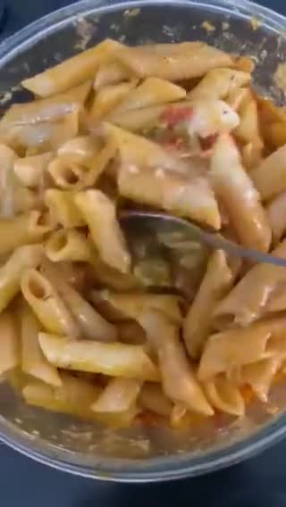 माइक्रोवेव रेड सॉस पास्ता 🍝 रेसिपी चरण 4 फोटो