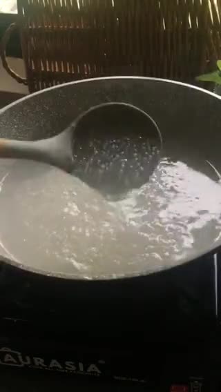 Gambar langkah 1 resipi Sagu Gula Melaka Susu Cair.