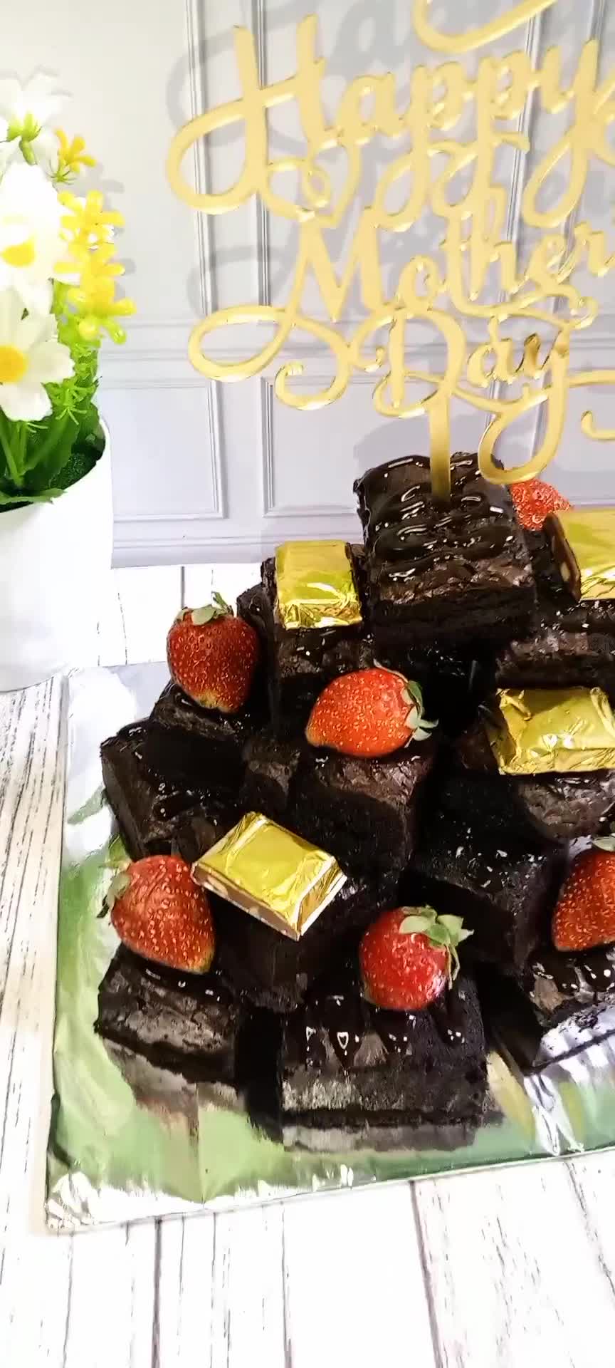 Foto langkah ke 10 dari resep Brownies tower.