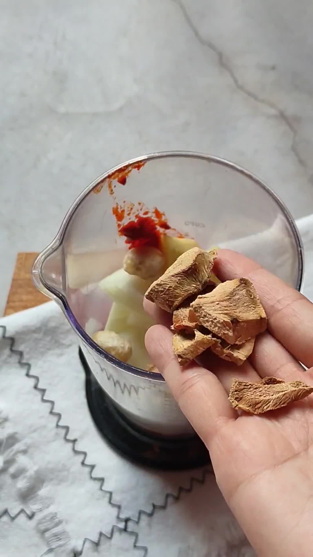 Gambar langkah 3 resipi Rendang Ayam.