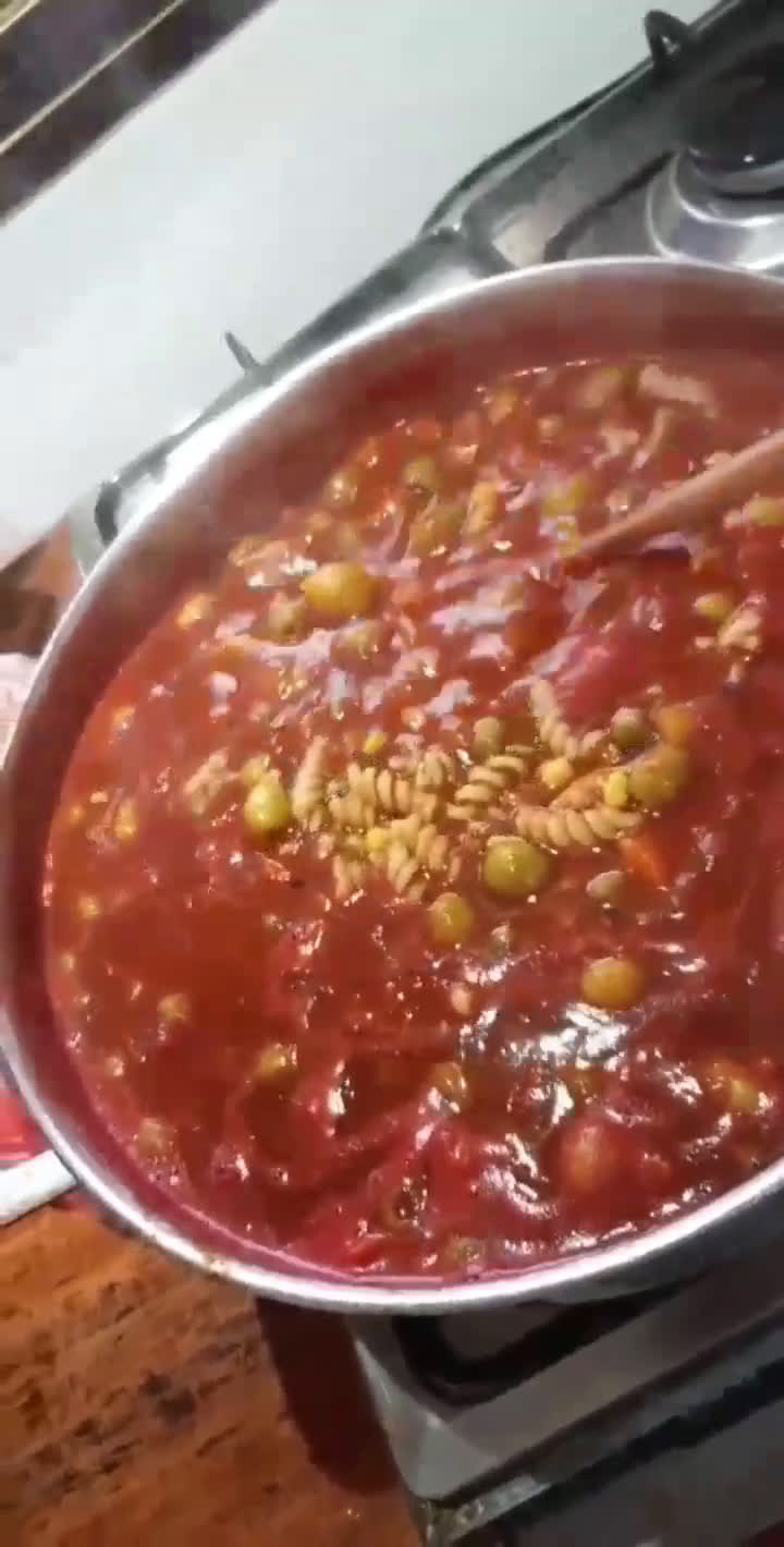 A picture of step 5 of 10 min pasta.
