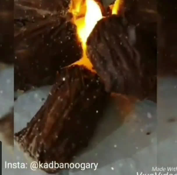 عکس مرحله 1 از دستور بیسکوئیت هیزم (بدون پختن) 🔥
