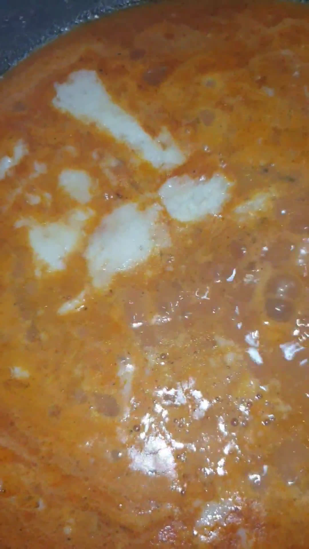A picture of step 2 of Leftover macaroni spaghetti in tomato creamy sauce.