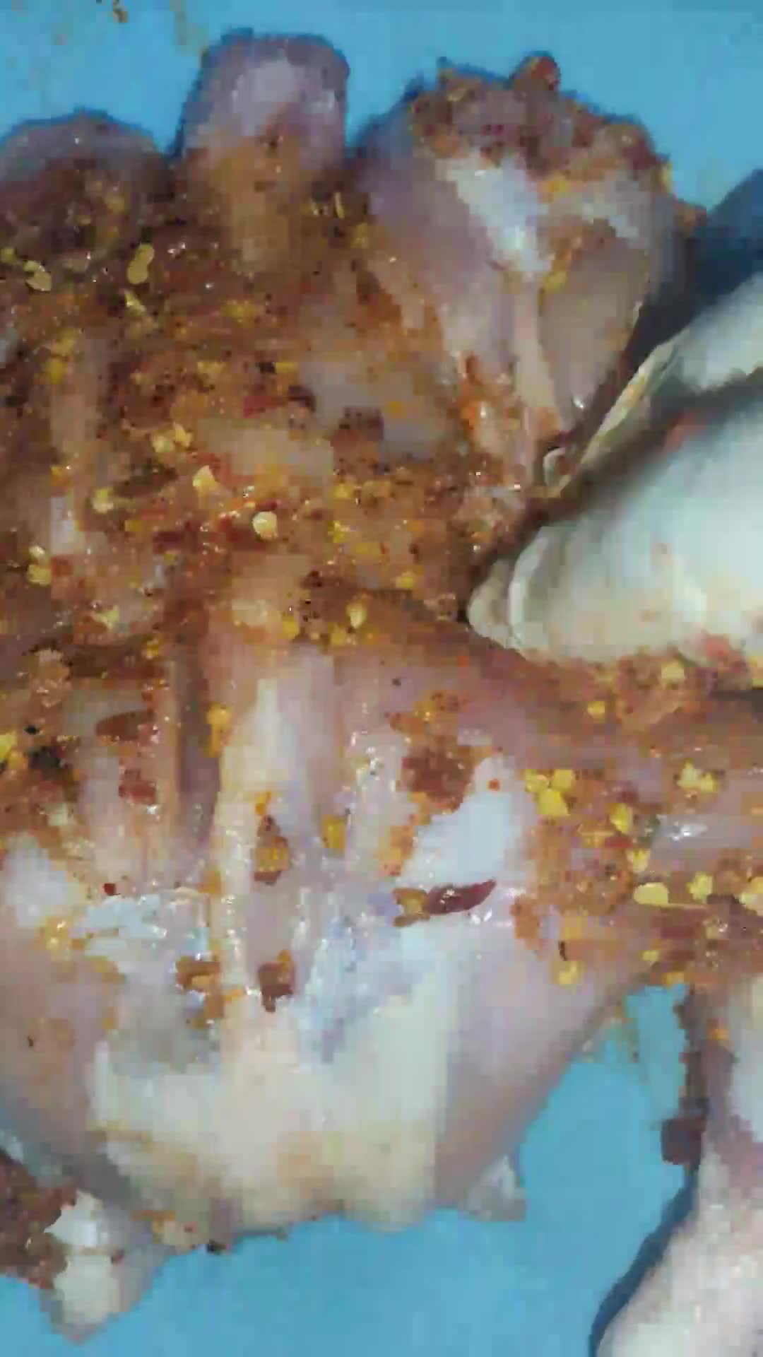 A picture of step 3 of Deep Fry Patakha Chicken.