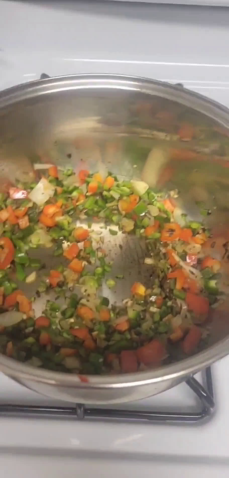 A picture of step 1 of Black bean chili.