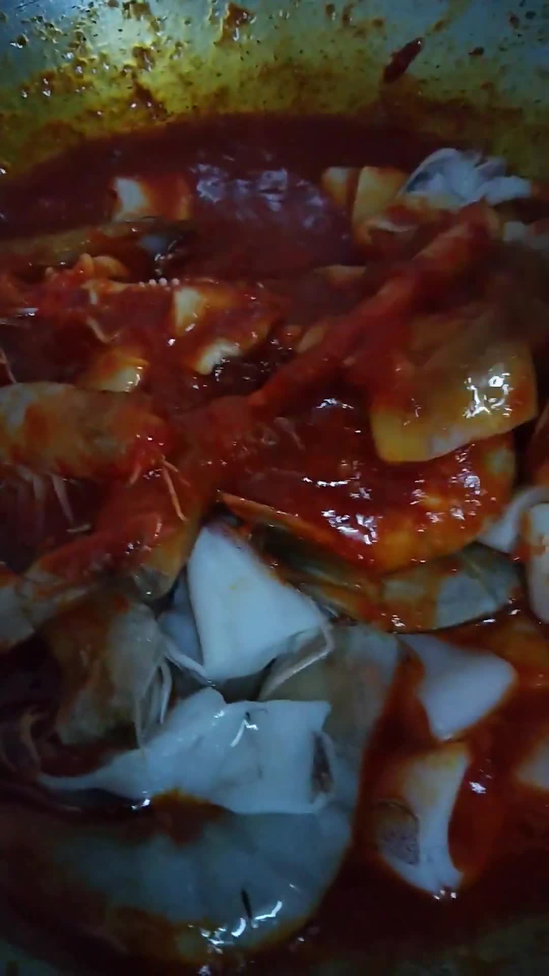 Gambar langkah 2 resipi Sambal Udang dan Sotong.
