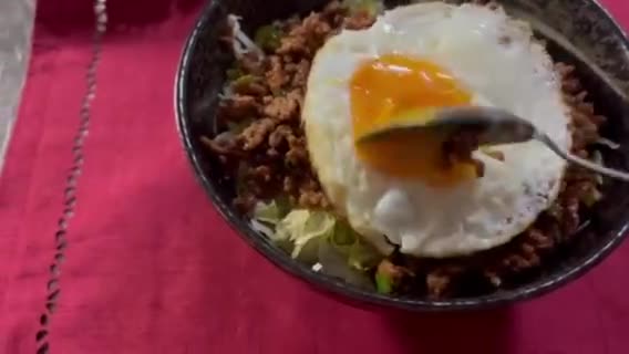 とーちゃん特製カレーミンチ丼作り方5写真