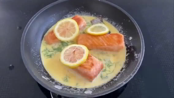 A picture of step 4 of Truffle Cream & Dill Salmon with Mashed Mix.