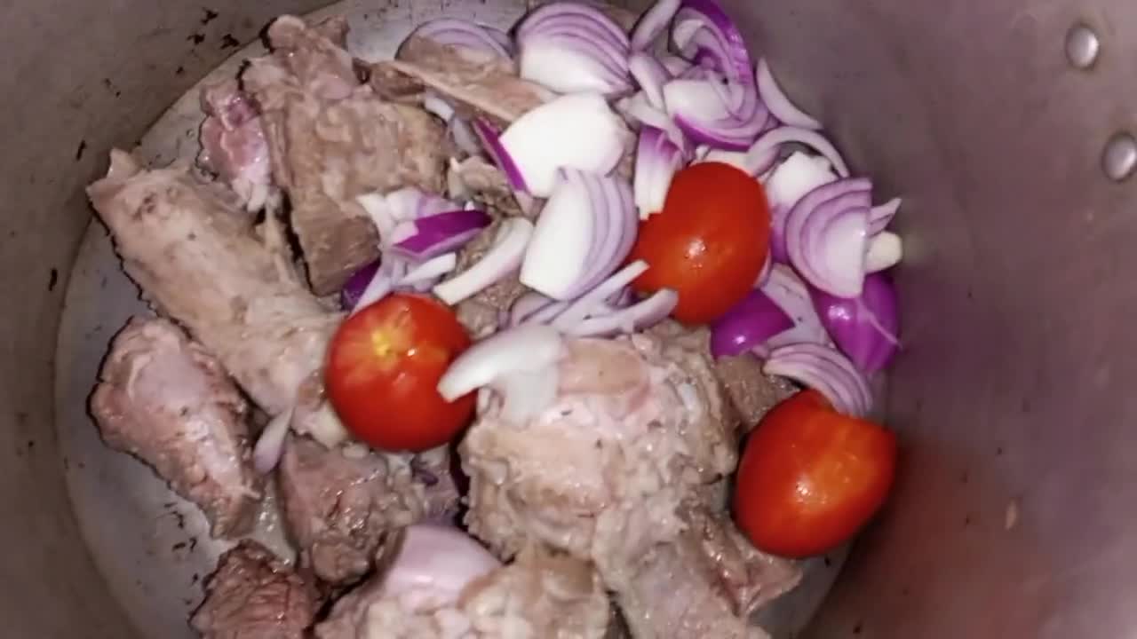 A picture of step 1 of Butt Mutton Karahi 😋❤🍲.