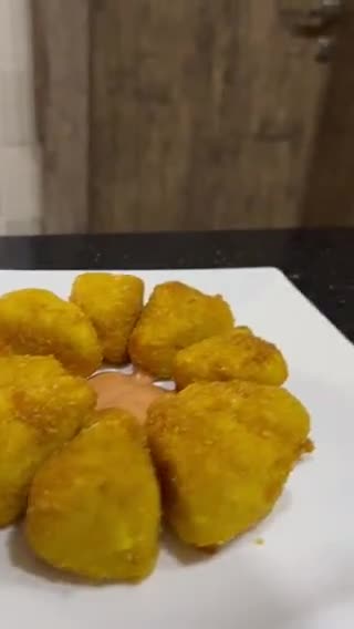 A picture of step 8 of Potato triangles.