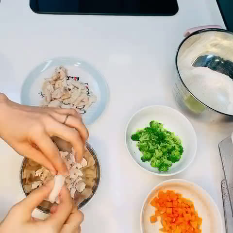 寵物鮮食🍽雞肉花椰菜鹹派的食譜步驟2照片