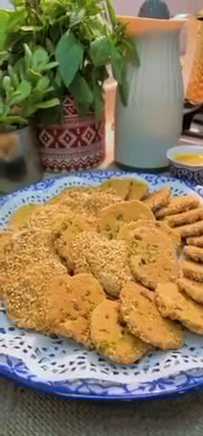 صورة لخطوة 2 من وصفة برازق بالسمسم والفستق