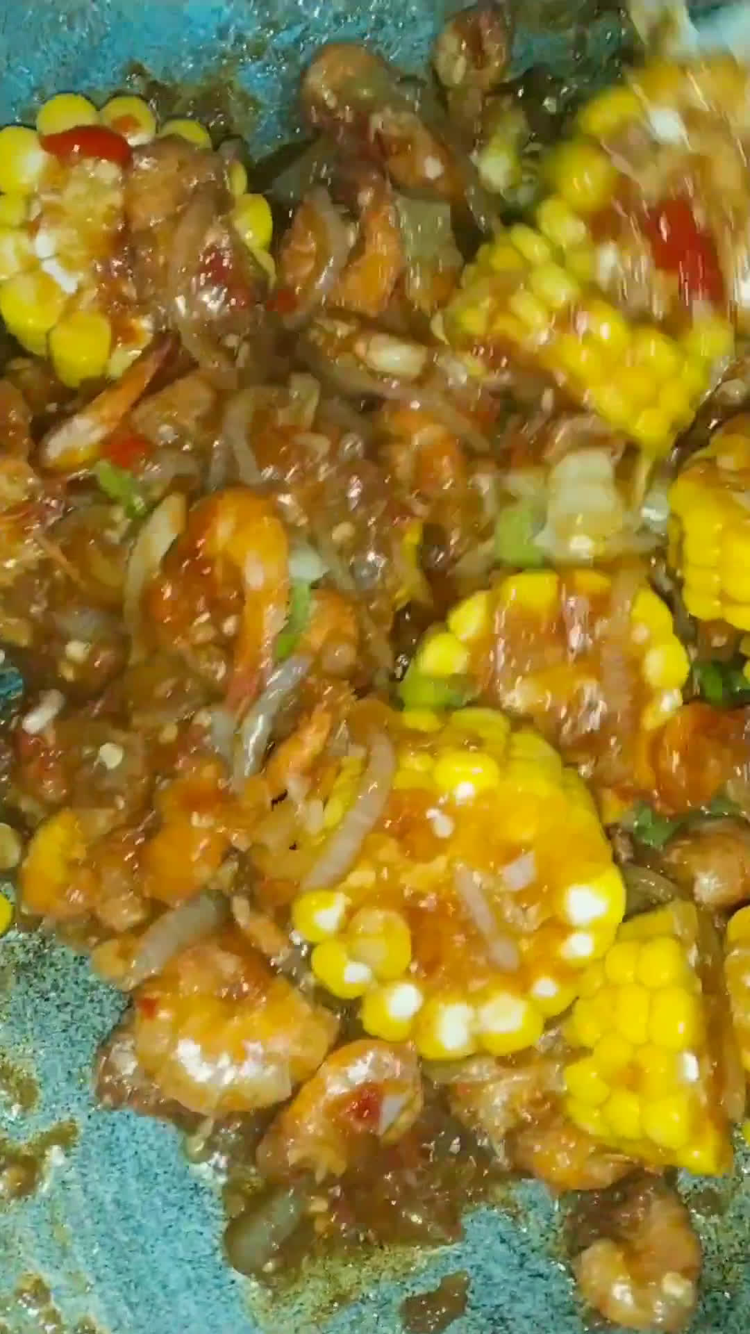 Foto langkah ke 3 dari resep Udang Saos Padang Asam Manis Pedas.