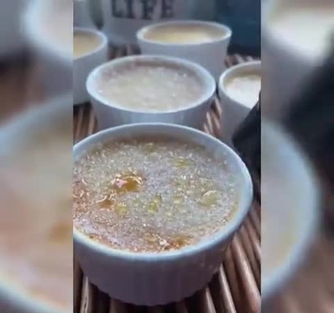 Gambar langkah 7 resipi Cream Brulee.