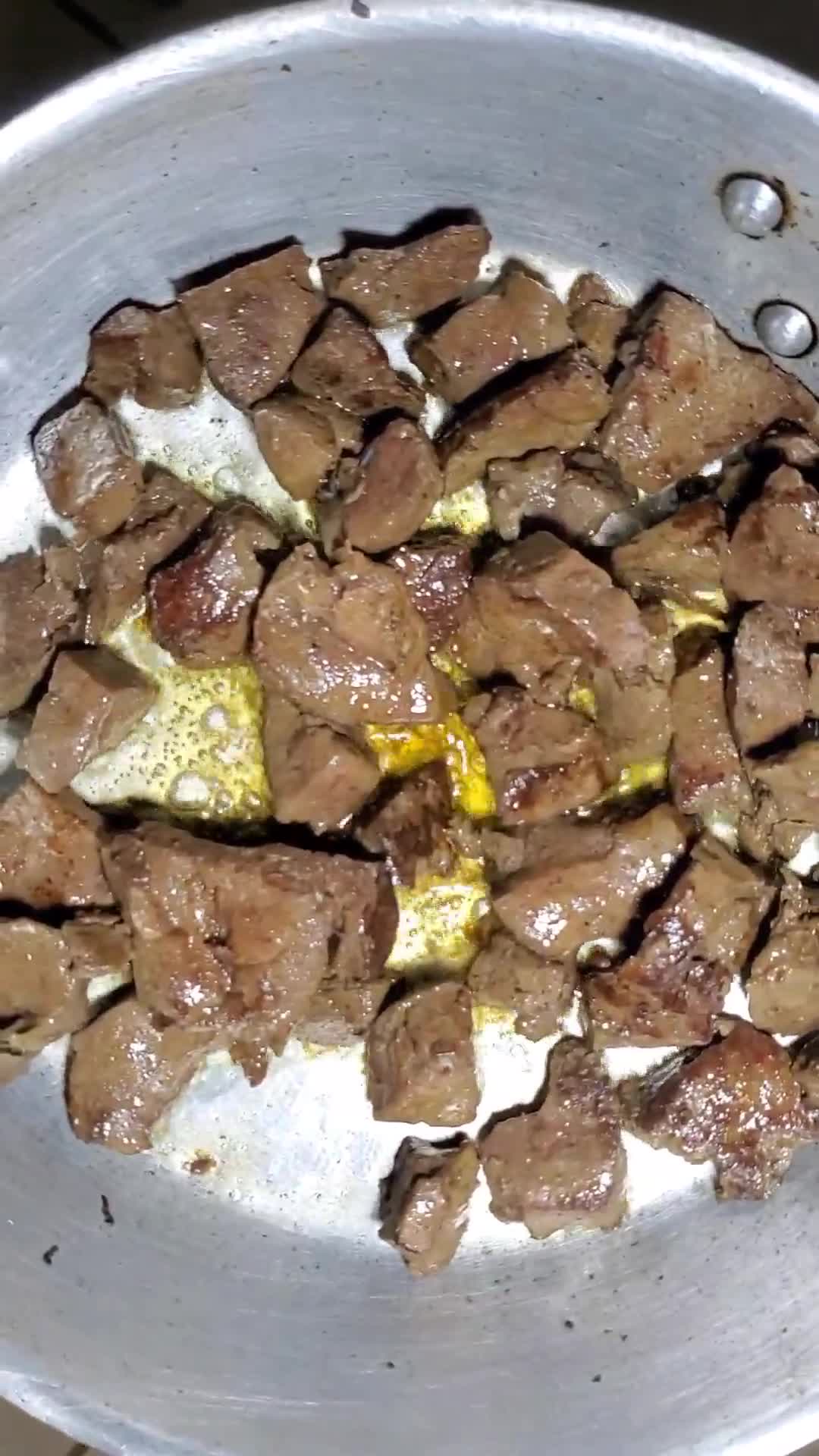 A picture of step 2 of Dry fry Maini.