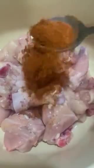 A picture of step 1 of Butter Chicken.