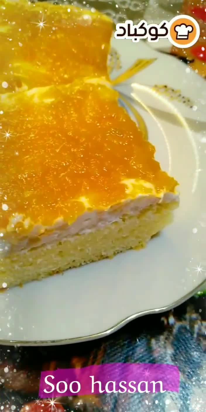 صورة لخطوة 6 من وصفة كيكة السبع ملاعق بالكريمة والمانجو 😋💓