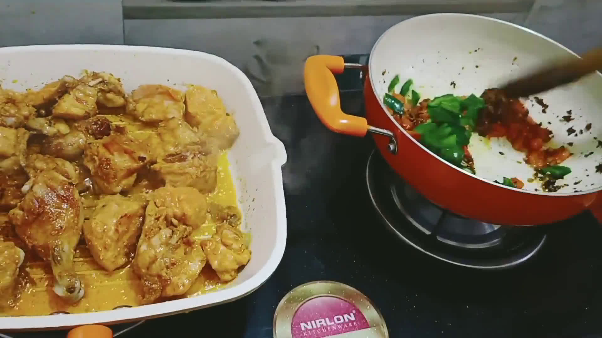 A picture of step 3 of Grilled Chicken Masala.