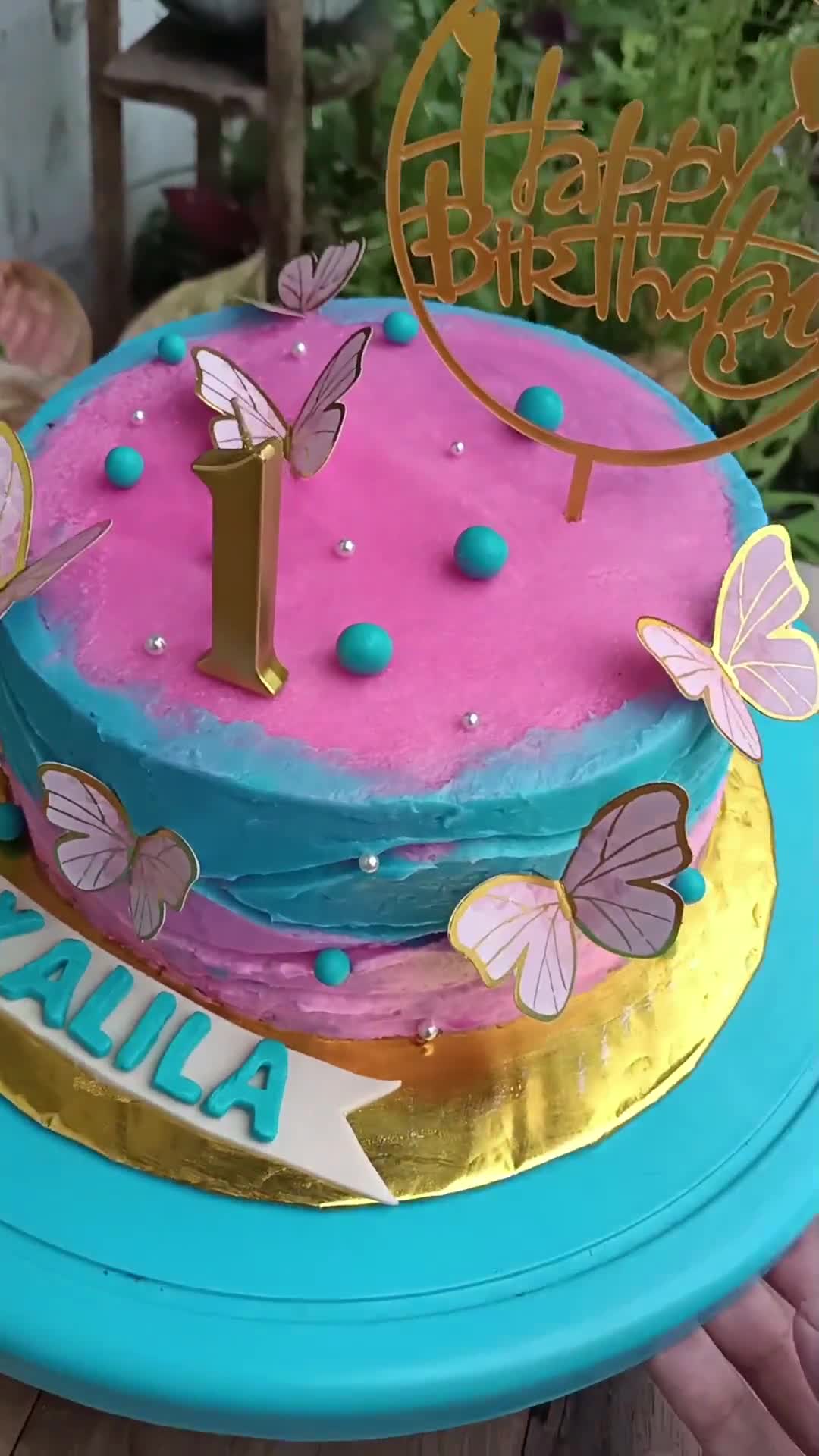 Foto langkah ke 4 dari resep Cake Ultah Kupu-kupu.