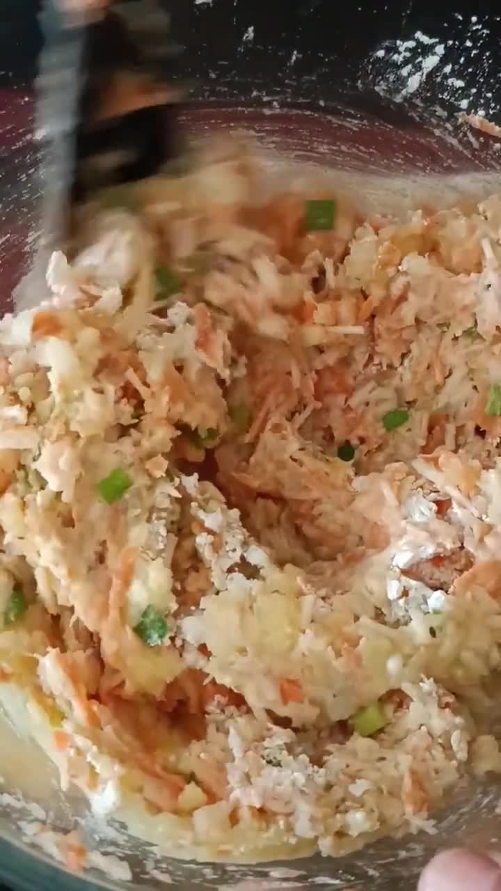 Gambar langkah 5 resipi Bebola Kentang Enoki & Sayur-Sayuran.
