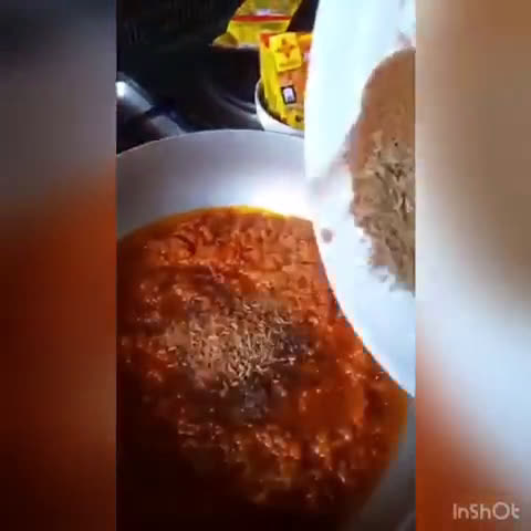 A picture of step 1 of Asun jollof.