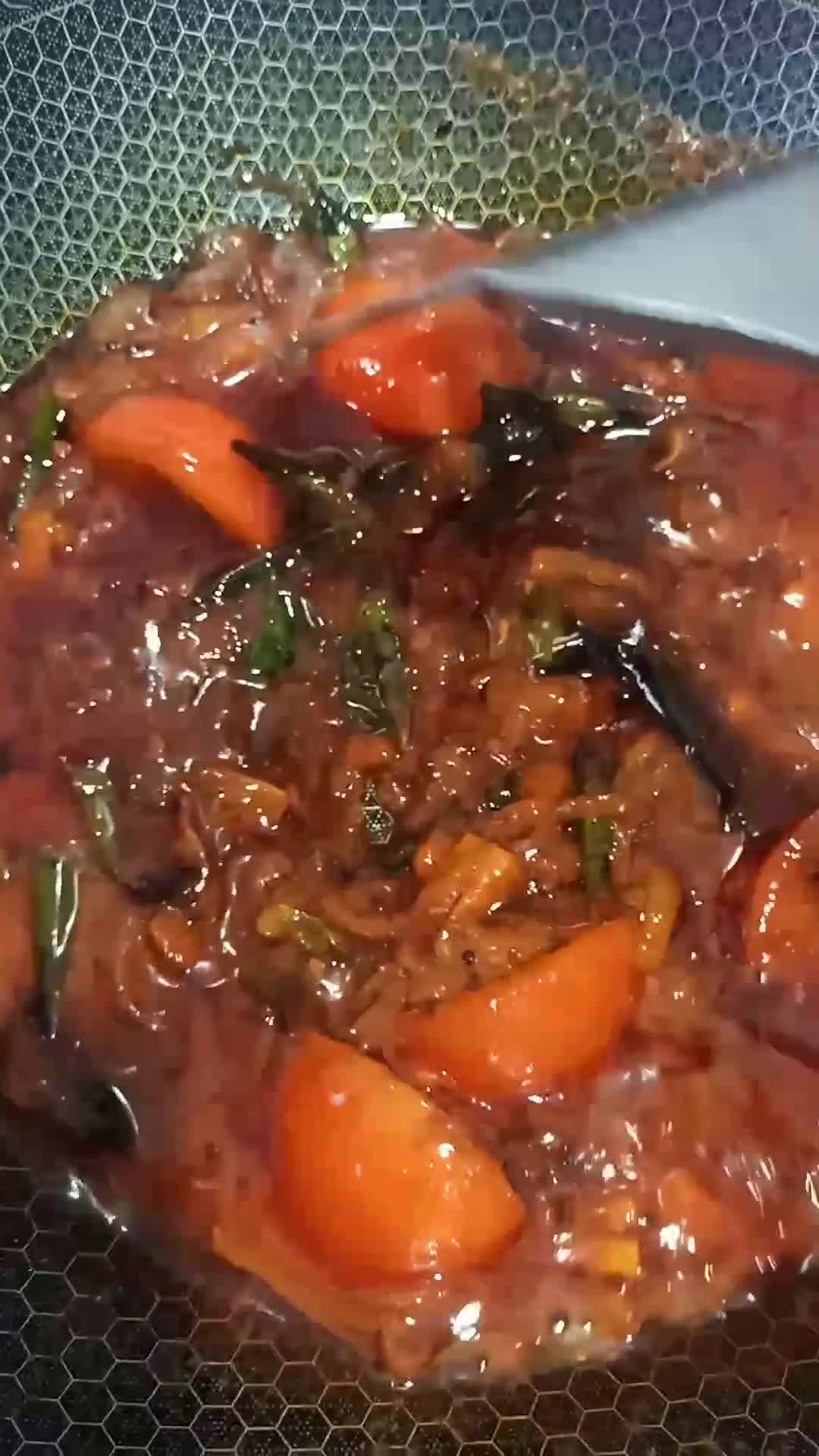Gambar langkah 3 resipi Kari Udang Masala.