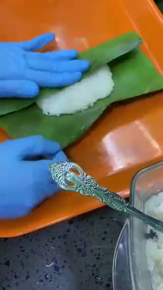 Gambar langkah 5 resipi Pulut Dakap.