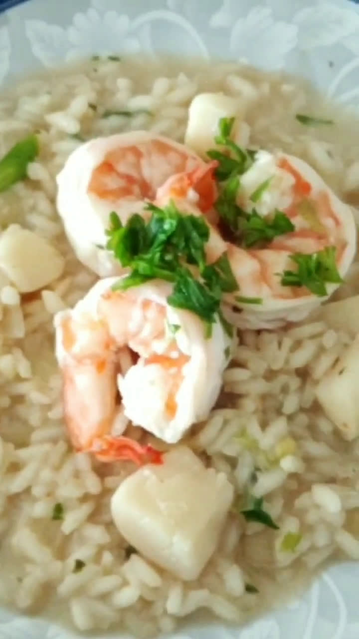 Gambar langkah 4 resipi Seafood Risotto 🇮🇹.