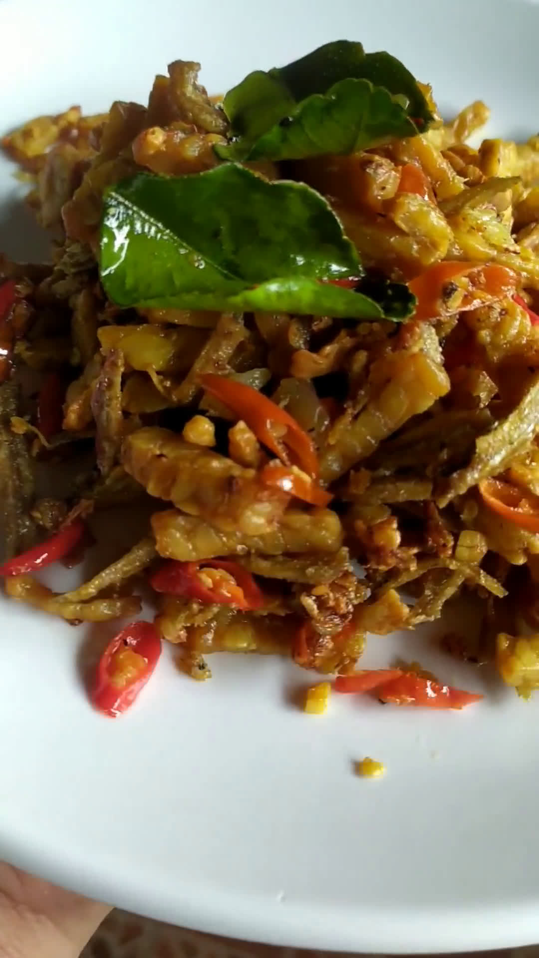 Foto langkah ke 7 dari resep Sambal Goreng Tempe & Teri.