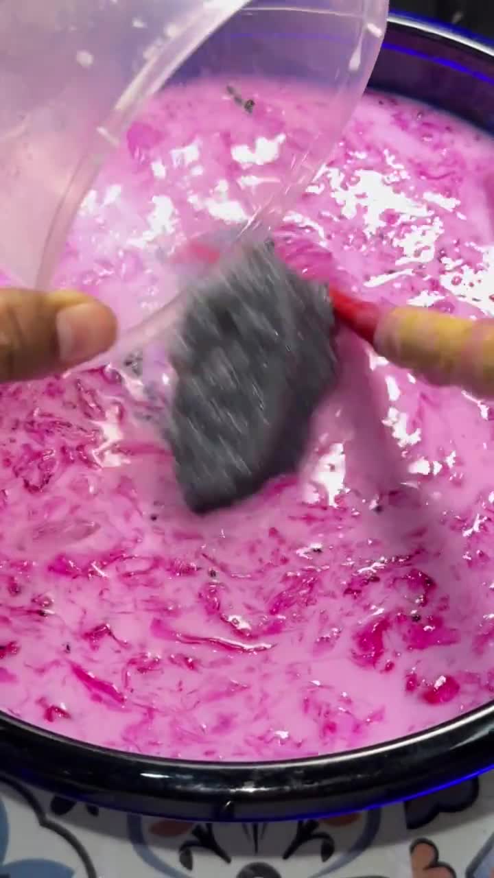 Foto langkah ke 8 dari resep Jelly Milk Lumut Buah Naga.