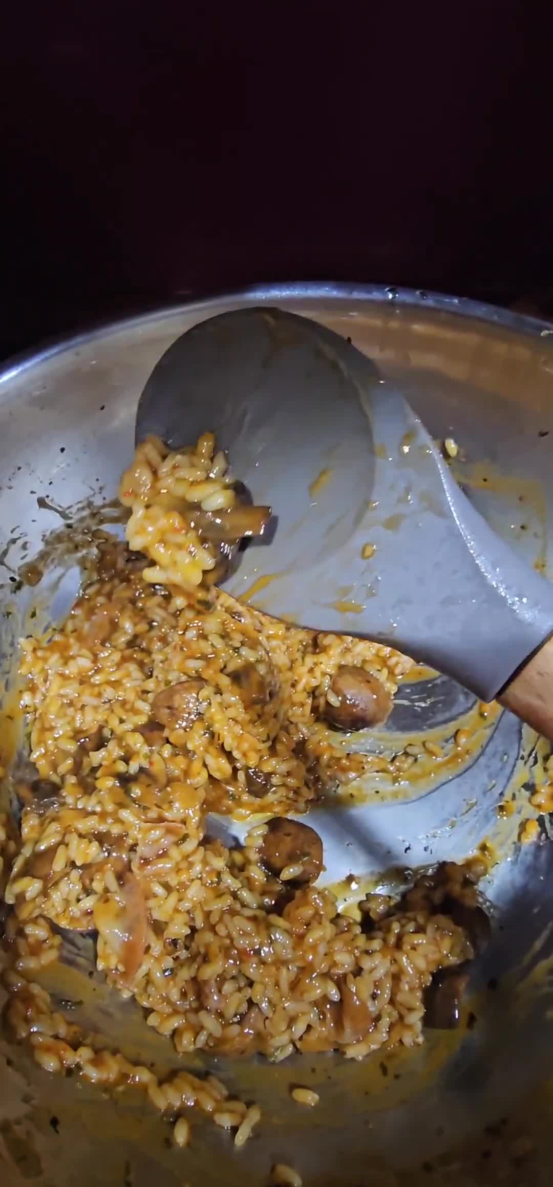 Foto del paso 9 de la receta: Arroz mantecoso de gochujang y papada ibérica con portobellos
