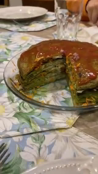 Foto del paso 3 de la receta: Torre de panqueques de espinaca