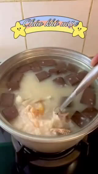 Hình bước làm 2 của món Cháo khô mực