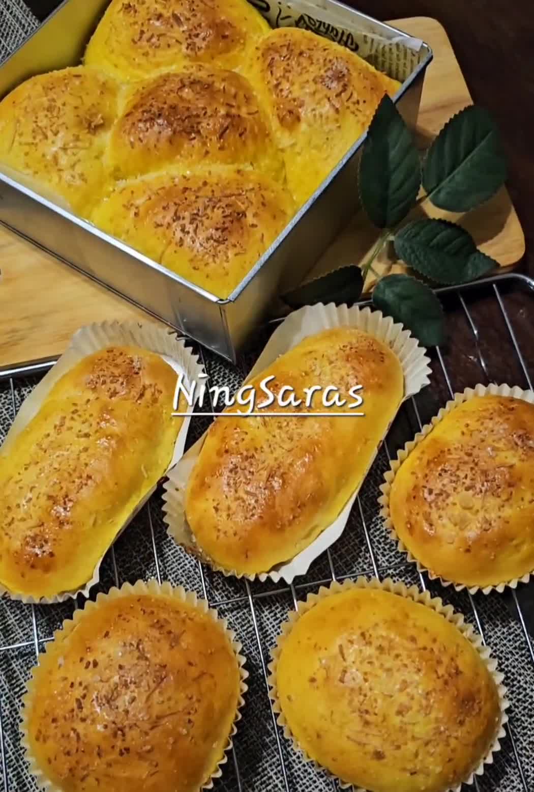 Foto langkah ke 18 dari resep Roti Kabocha_Isi Pisang Keju🍌🧀.