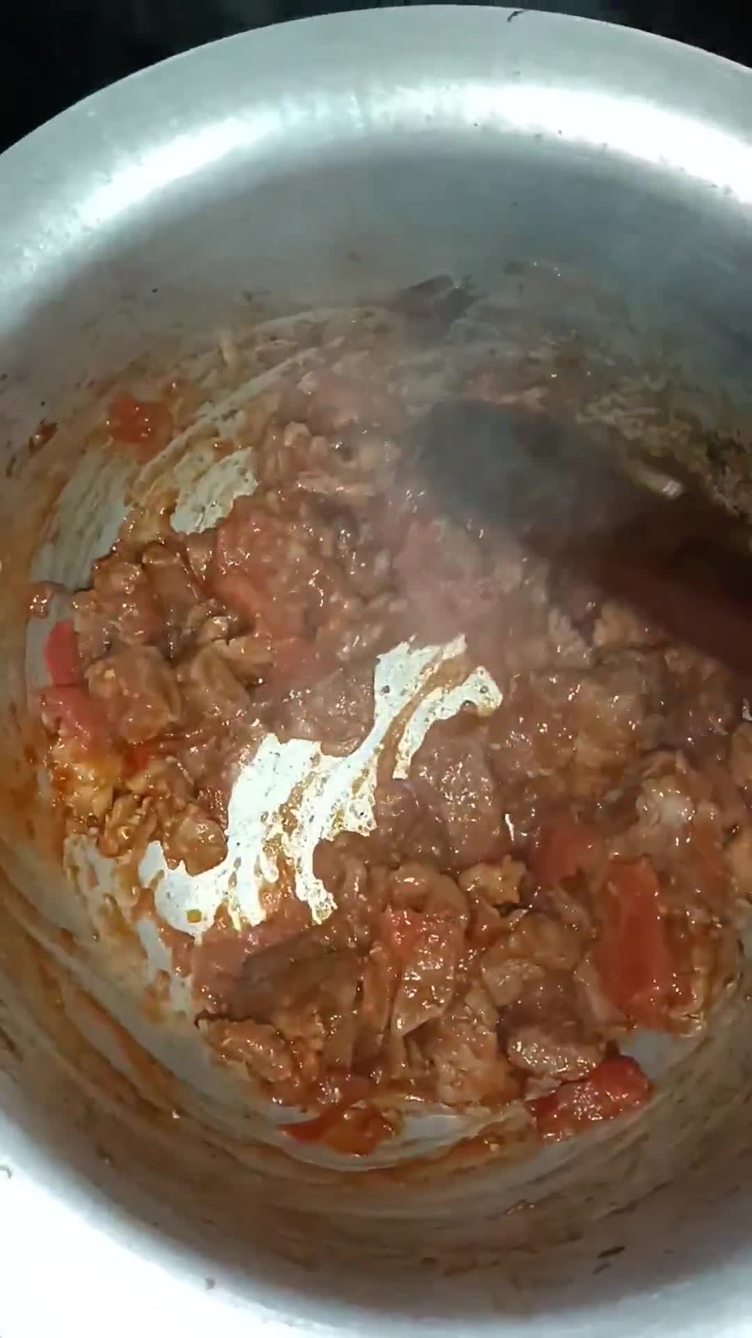 A picture of step 10 of Baked potato wedges served with beef.