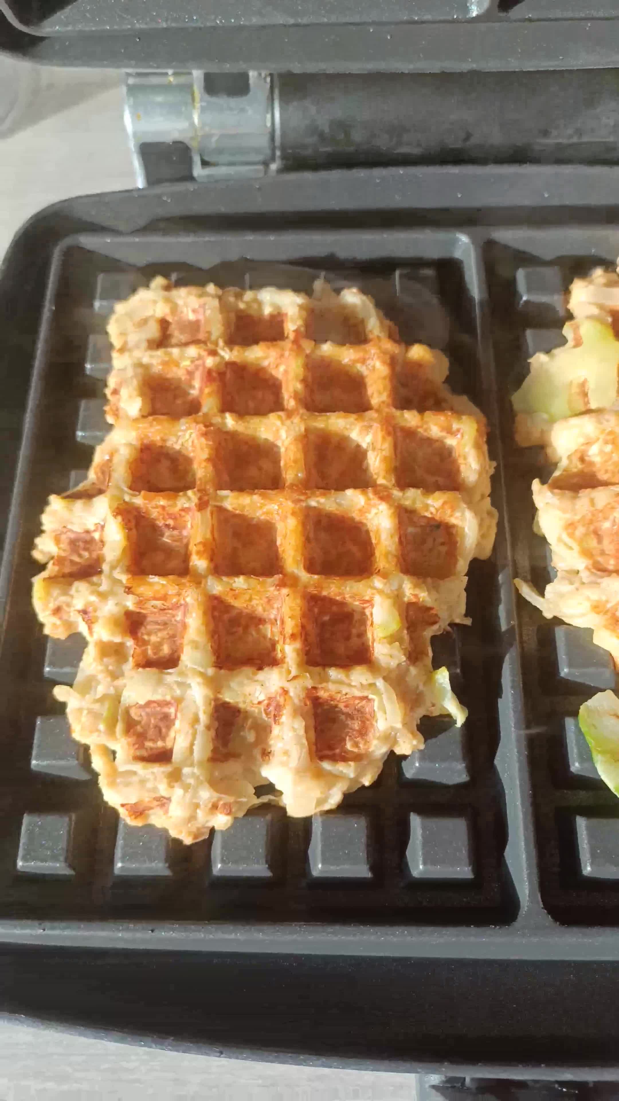 A picture of step 4 of 🌸 Zucchini and Oatmeal Waffles.