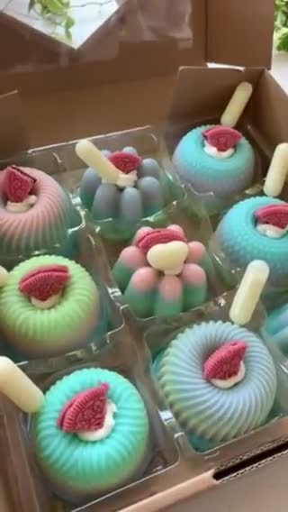 Foto langkah ke 9 dari resep Pudding unicorn (hampers hari raya).