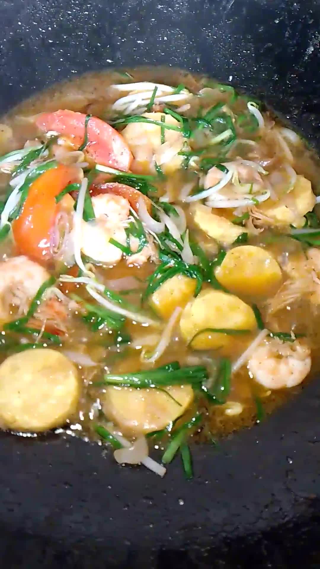 Foto langkah ke 2 dari resep Oseng Tofu Udang Kucai Tauge.