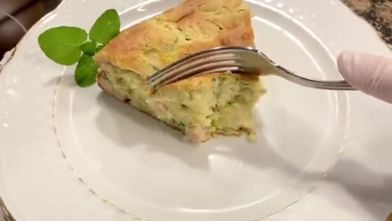 Foto del paso 14 de la receta: Pastel salado con calabacín, pavo y queso