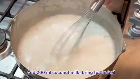 A picture of step 4 of Coconut and berries pudding with sago tapioca balls.