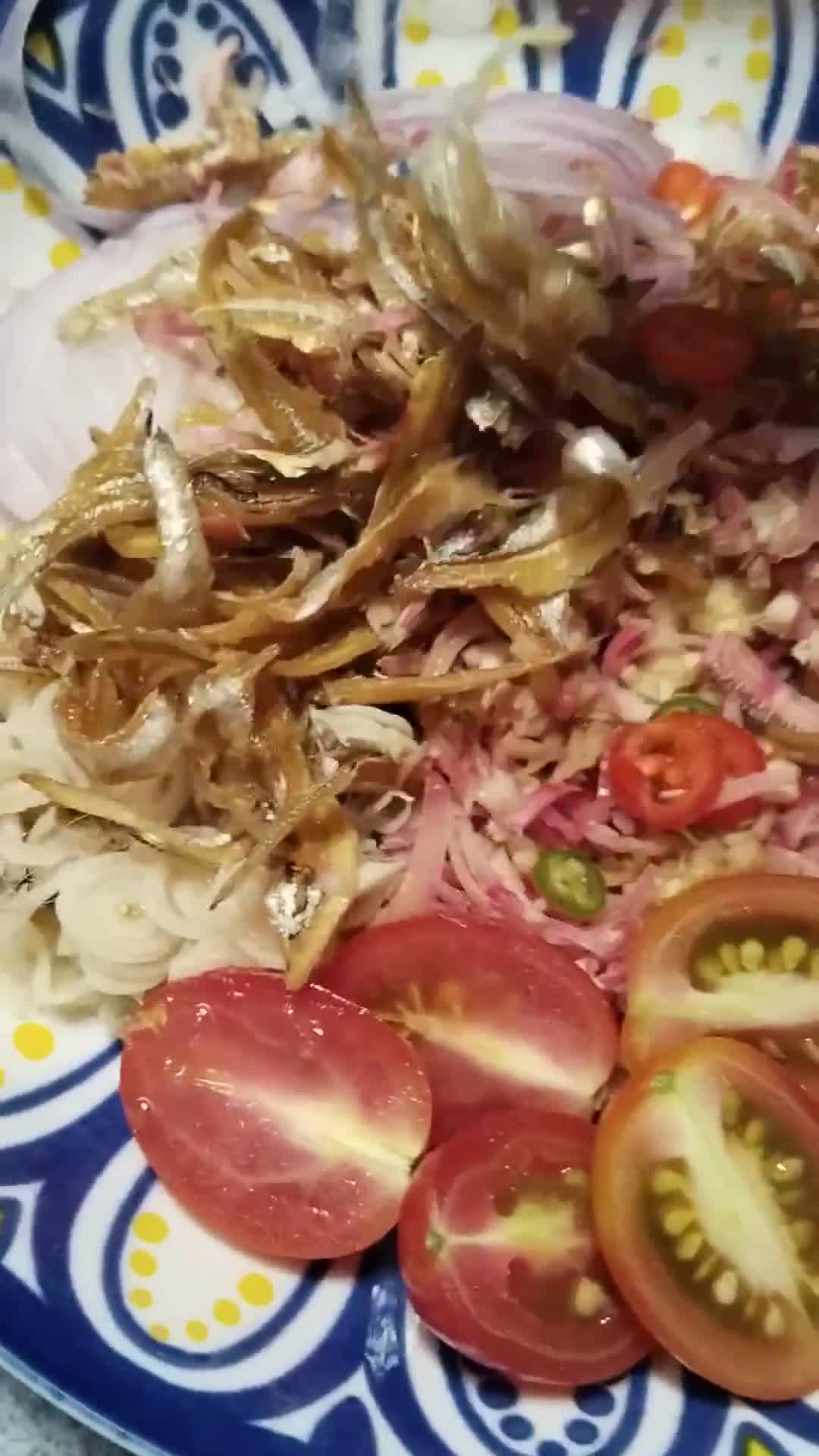 Gambar langkah 3 resipi Kerabu bunga kantan.