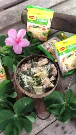 Gambar langkah 13 resipi Manok Pansoh Maggi.