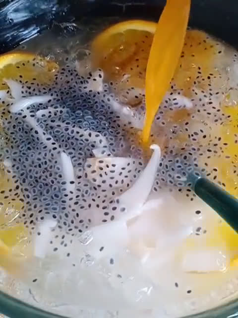 Gambar langkah 1 resipi Air Kelapa Orange Sunkist.