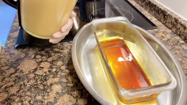 A picture of step 3 of Peach Pudding in Syrup.