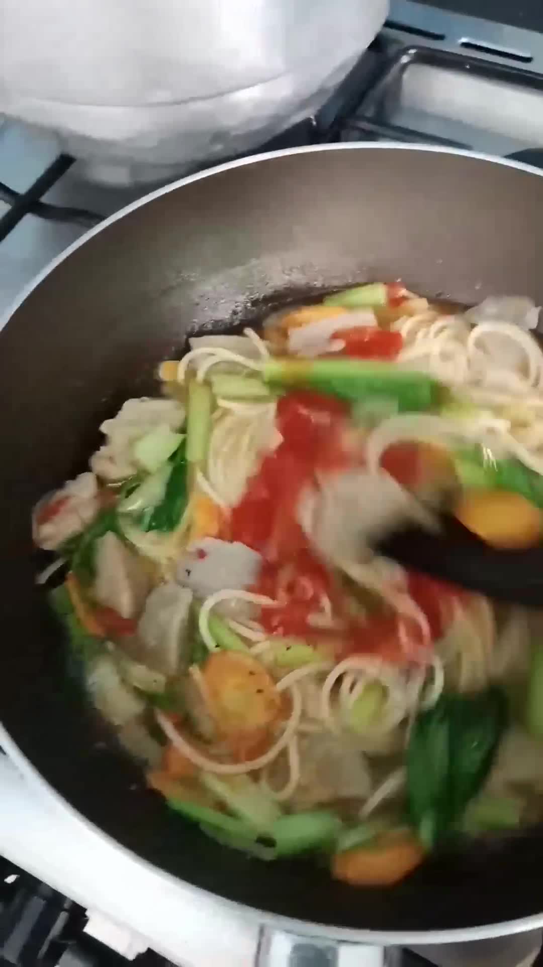 Foto langkah ke 4 dari resep Spaghetti Godog Pedas.
