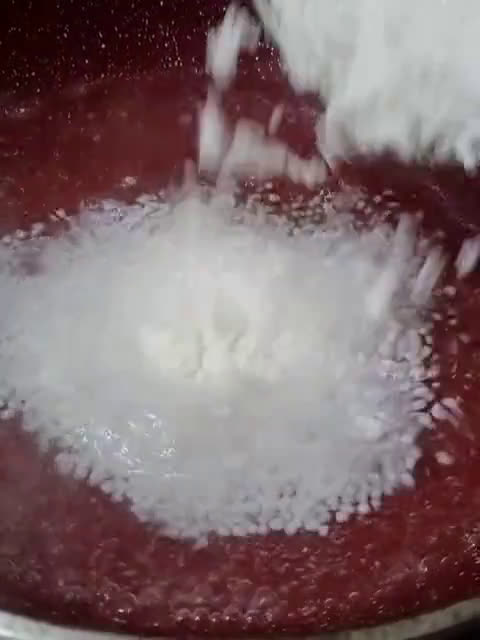Gambar langkah 5 resipi Bubur Ubi Ungu.