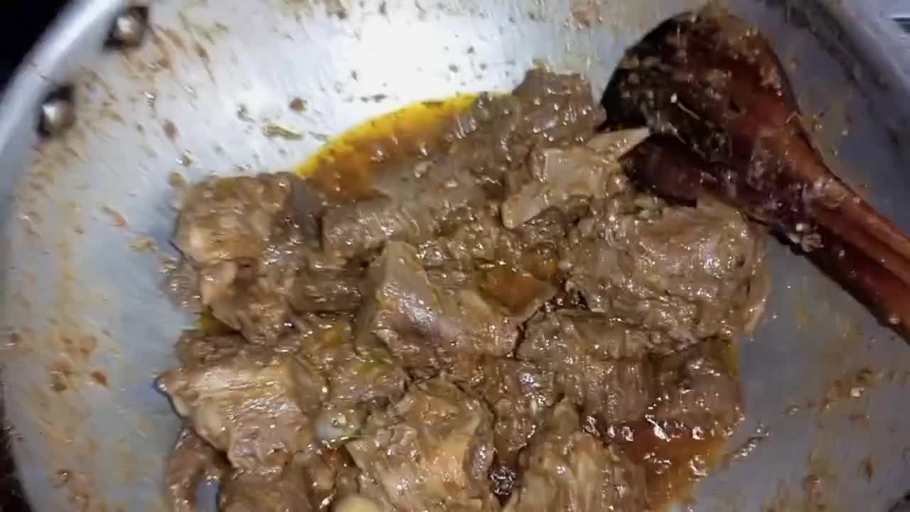 A picture of step 3 of Butt Mutton Karahi 😋❤🍲.