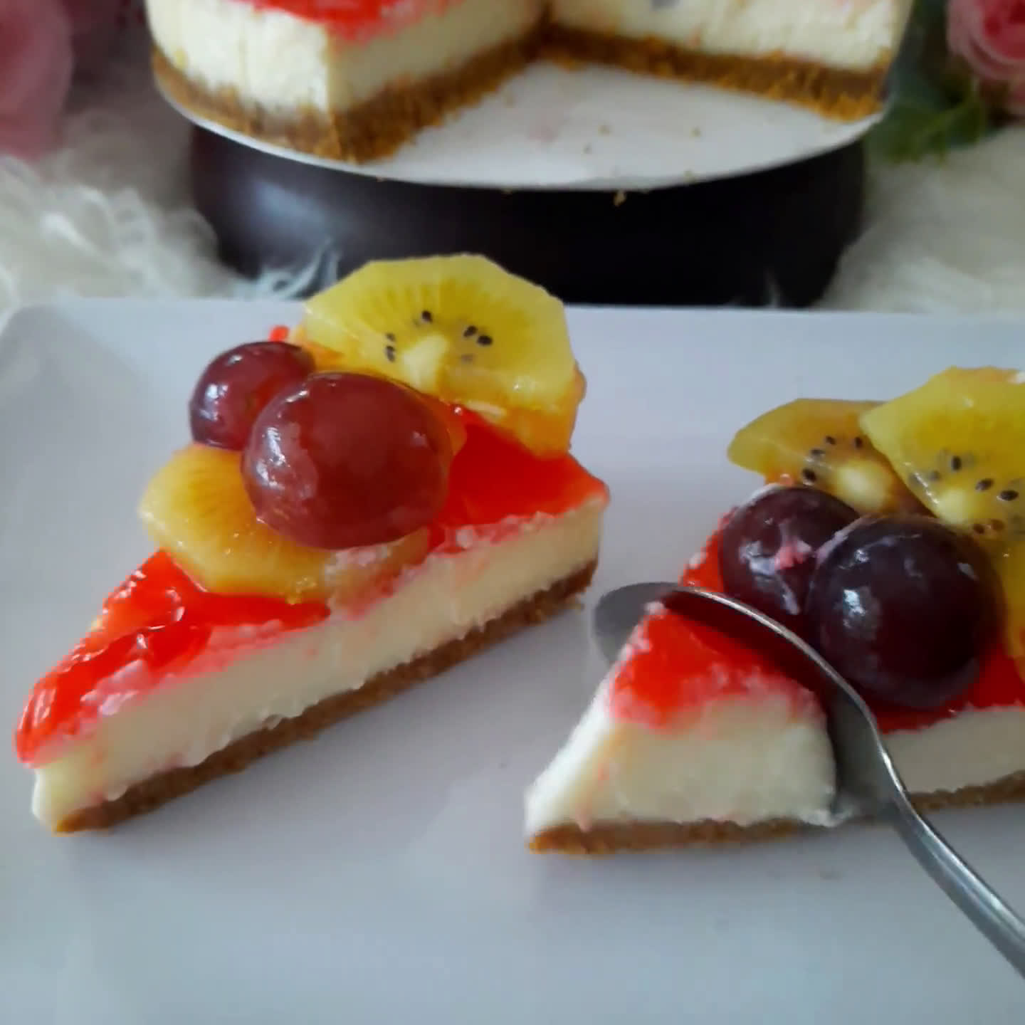 Foto langkah ke 7 dari resep New York cheesecake.