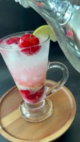 Gambar langkah 6 resipi Cherry Mojito.