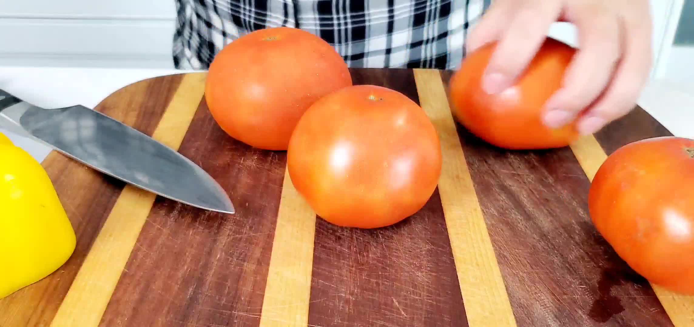 A picture of step 1 of Grilled Tomatoes with cheese.